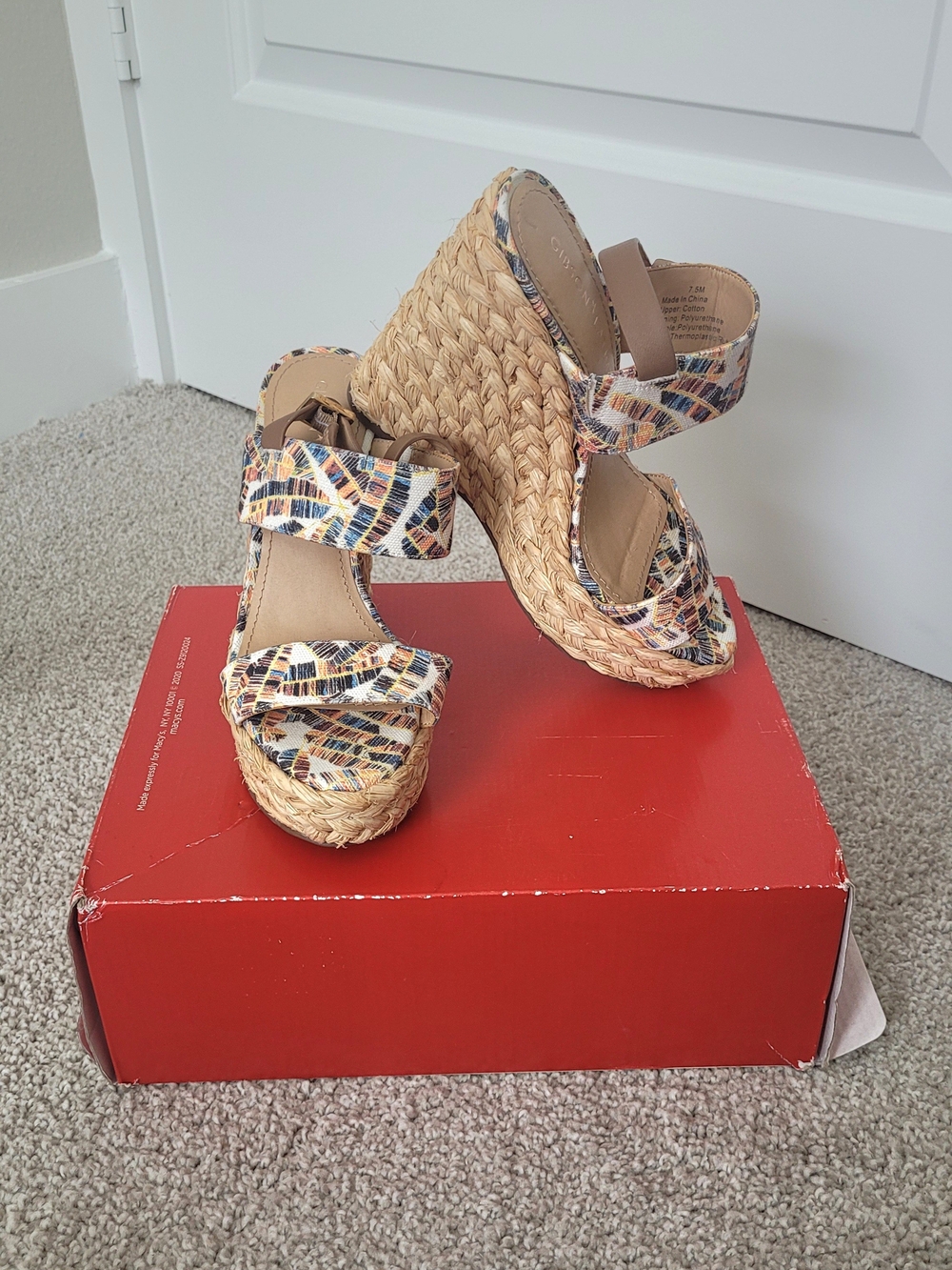 Gibson Latimer Basket Wedges Multicolor